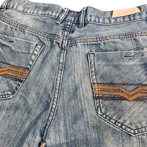 VTG Men' F.U.S.A.I. 34 - Cotton Jeans Embroidered Pockets 30/36/27